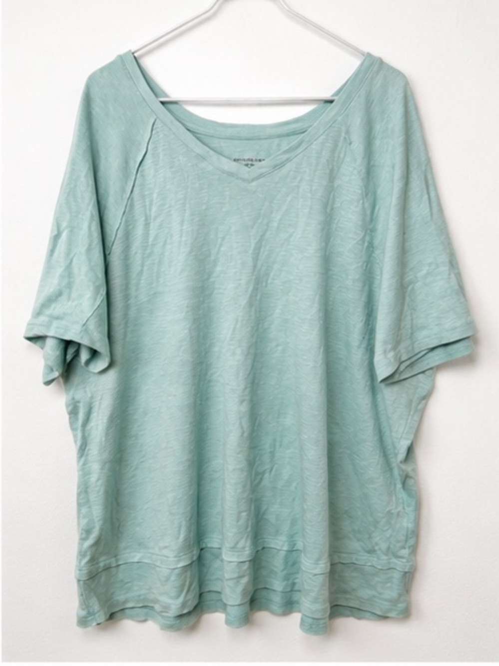 Women's Seafoam Green V-Neck Lightweight Hoodie
